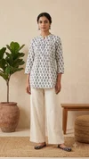 K 1280 By Naisha Cotton Printed Pintucks Ladies Tops 